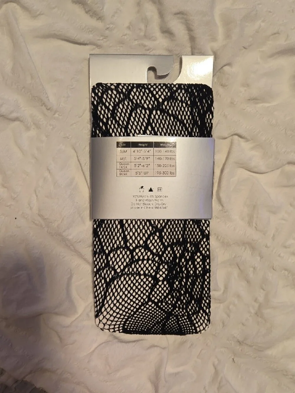Frenchic Black Fishnet Lace Tights - Women Hosiery